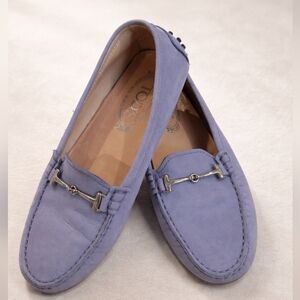 Tod’s Lavender Suede Horsebit Loafers | Women’s EU 36.5 | Holiday Chic